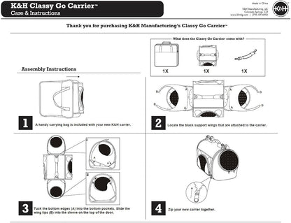 Classy Go Pet Carrier Brown/Lime Green Medium 21" X 10" X 10.5"