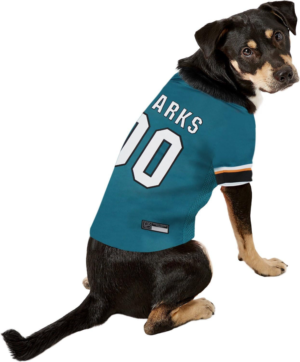 NHL San Jose Sharks Jersey for Dogs & Cats, Medium. - Let Your Pet Be a Real NHL Fan!