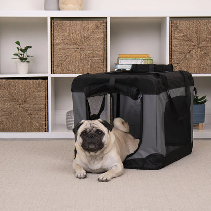 ® Pet Products Collapsible Pet Crate, Black, Large, 24 Lb Limit