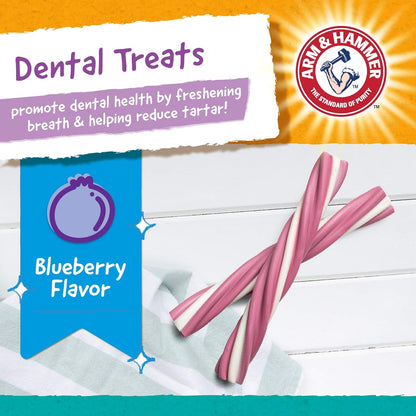 for Pets Smoothies Dental Treats for Dogs with Baking Soda and Calcium, Treat Chews Help Fight Bad Breath, Plaque & Tartar without Brushing, Mint Blueberry, 8 Pcs (Packaging May Vary)