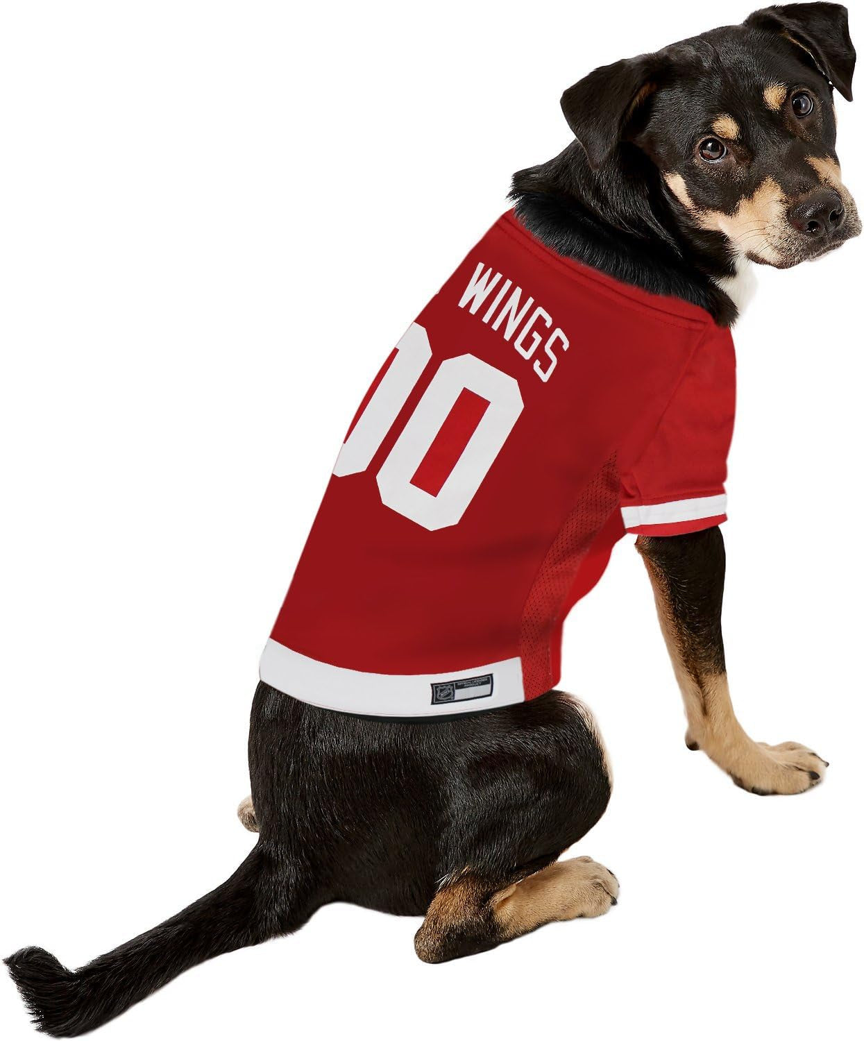 NHL Detroit Red Wings Jersey for Dogs & Cats, X-Small. - Let Your Pet Be a Real NHL Fan!