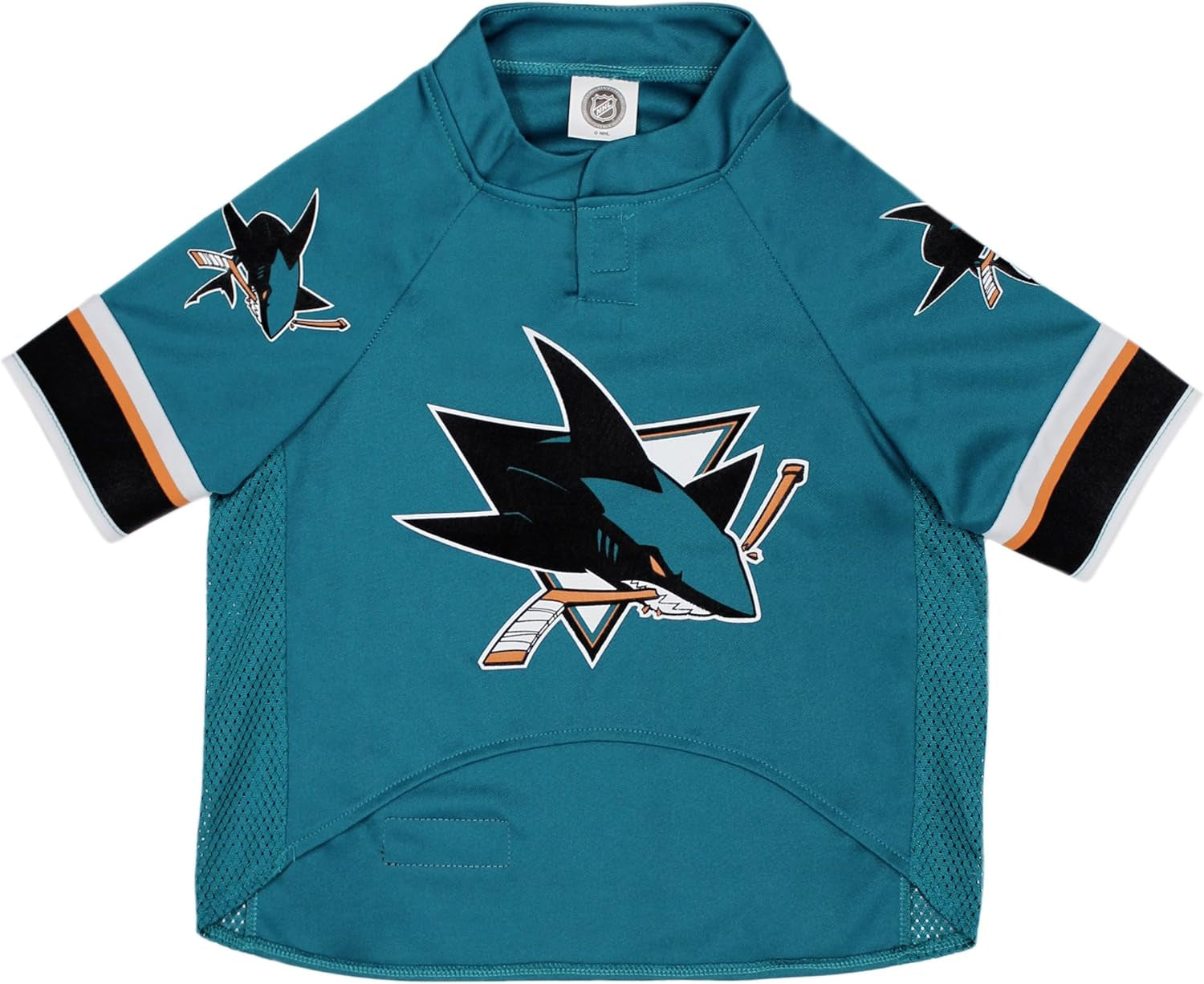 NHL San Jose Sharks Jersey for Dogs & Cats, Medium. - Let Your Pet Be a Real NHL Fan!