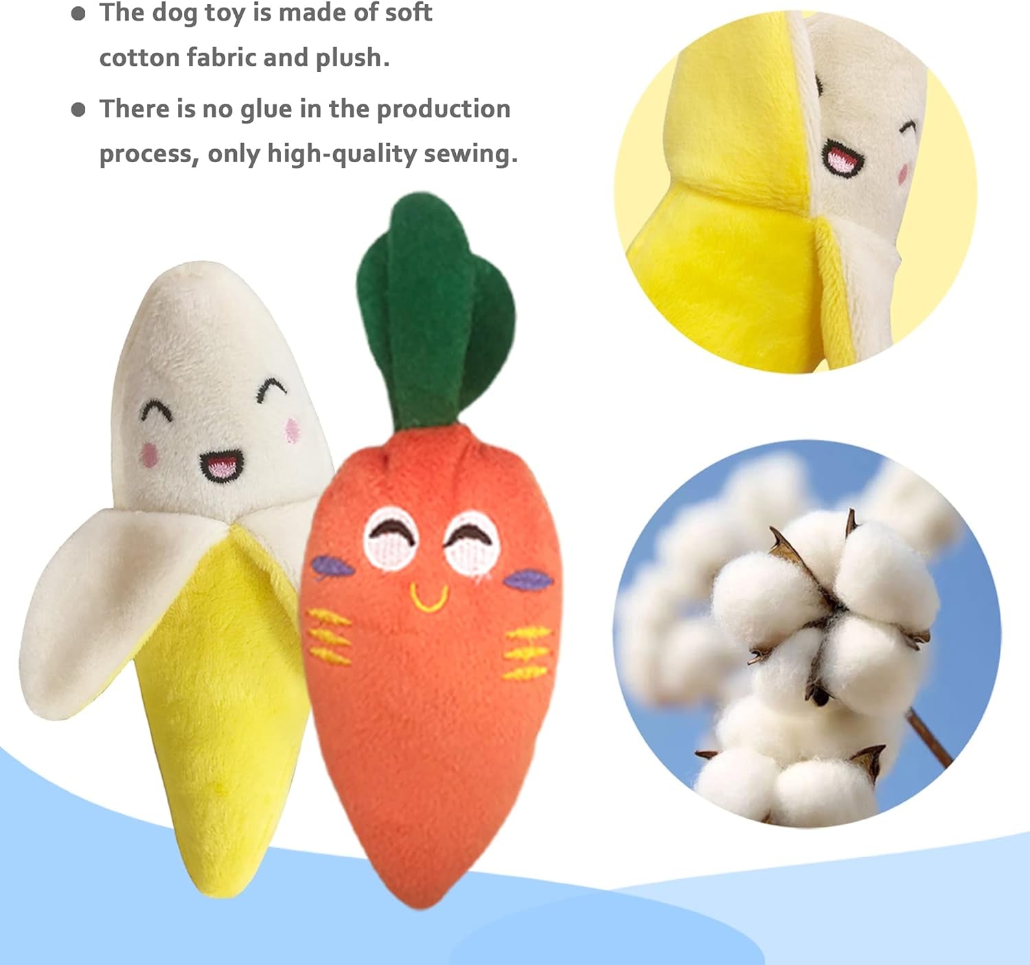 Squeaky Dog Toys, 7 Pack Puppy Toys, Cute Doy Chew Toy for Medium and Small Dogs, Soft Plush Pet Toys with Squeakers2