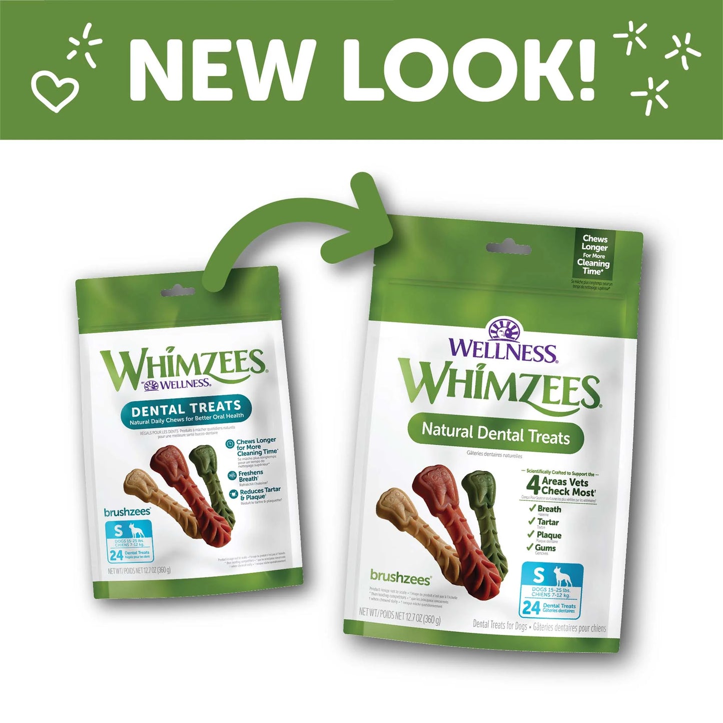 Wellness® ® Brushzees Natural Grain Free Dental Chews for Dogs, Small Breed, 24 Count