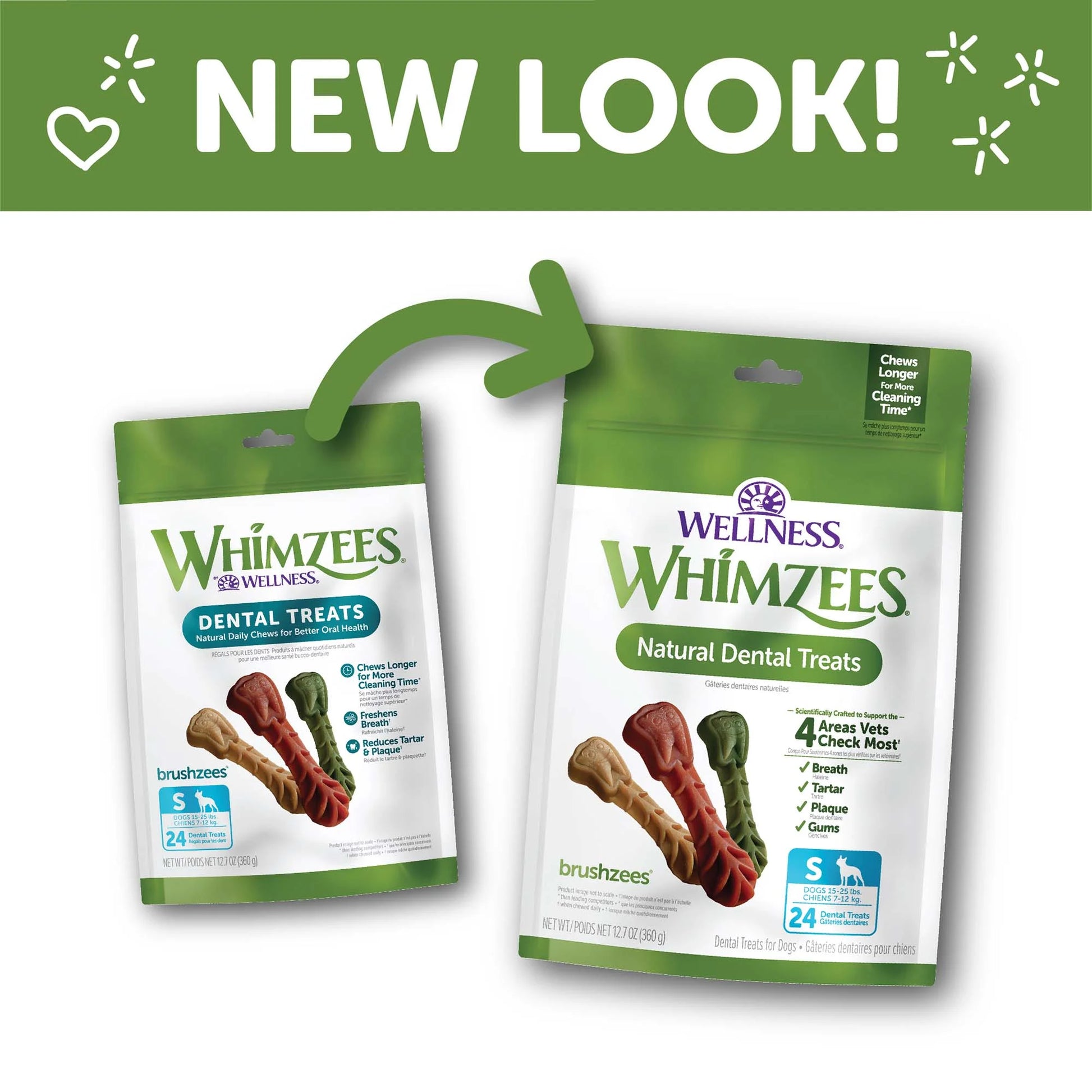 Wellness® ® Brushzees Natural Grain Free Dental Chews for Dogs, Small Breed, 24 Count