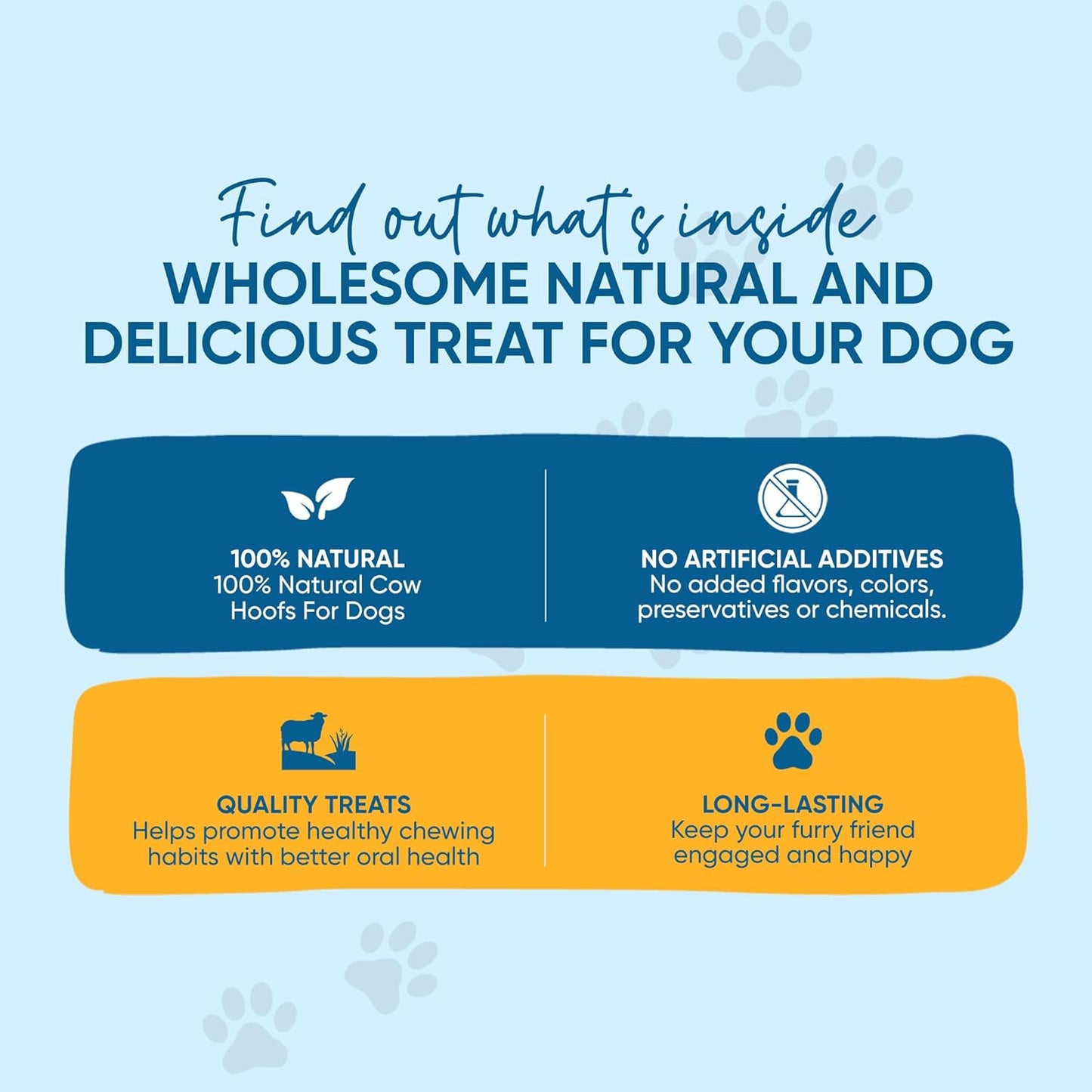 Filled Cow Hooves for Dogs – Delicious Cheese & Bacon Flavor Dog Treats (3 Count), Long-Lasting Natural Dog Chews, Stuffed Beef Hooves for All Breeds, Made from Premium Brazilian Cattle