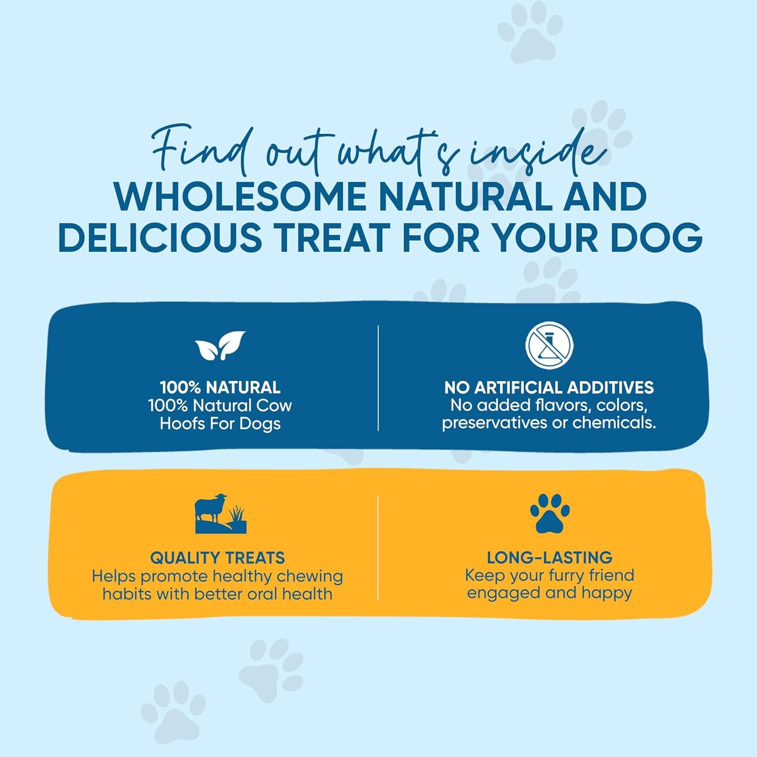 Filled Cow Hooves for Dogs – Delicious Cheese & Bacon Flavor Dog Treats (3 Count), Long-Lasting Natural Dog Chews, Stuffed Beef Hooves for All Breeds, Made from Premium Brazilian Cattle