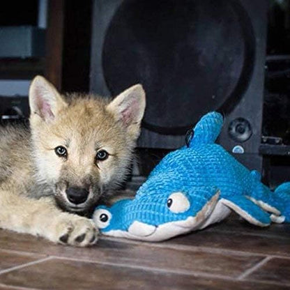 Snuggle Puppy Tender-Tuffs - Large Marine Stuffed Hammerhead Shark Plush Toy for Big Dogs - Puncture Resistant Squeaker