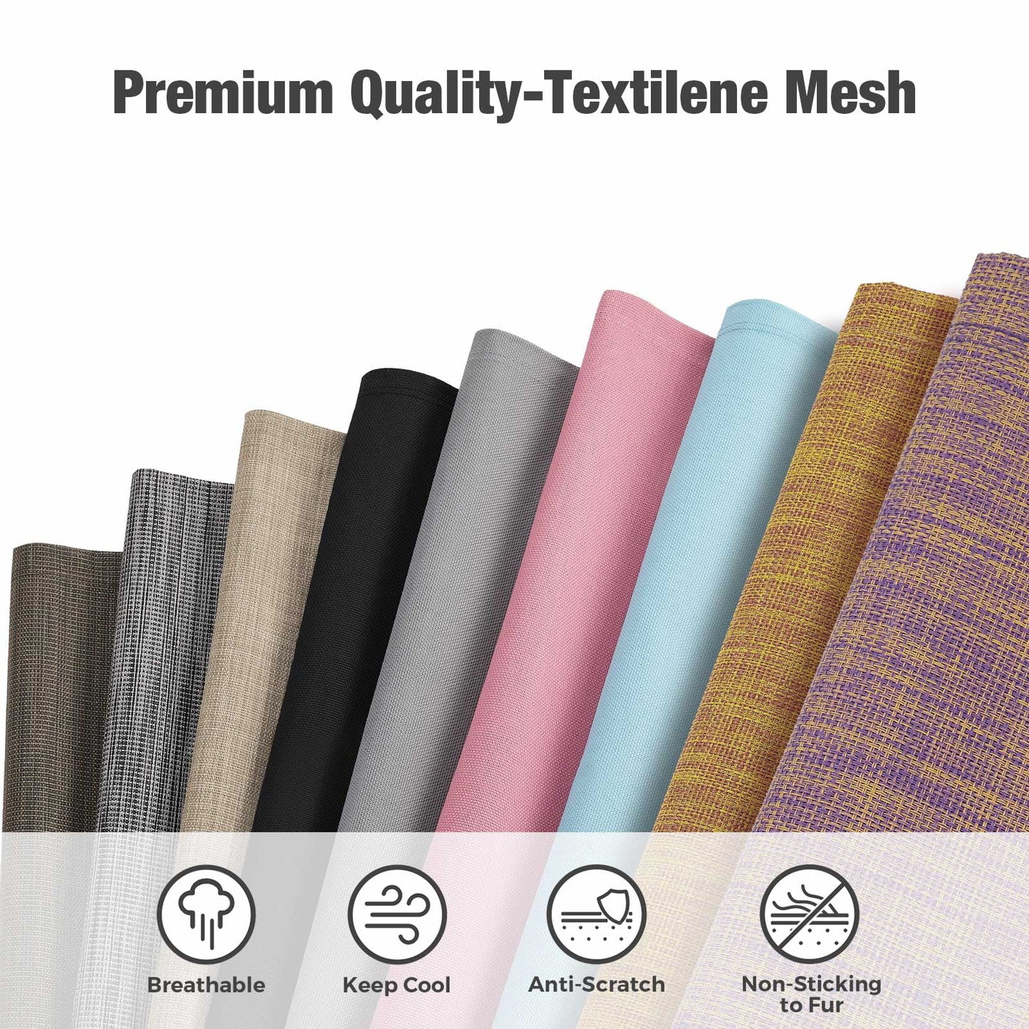 Chew Proof Dog Bed, Cooling Raised Pet Cot, Rustless Aluminum Frame, Brown, Large