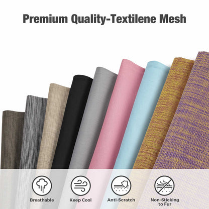 Chew Proof Dog Bed, Cooling Raised Pet Cot, Rustless Aluminum Frame, Brown, Large