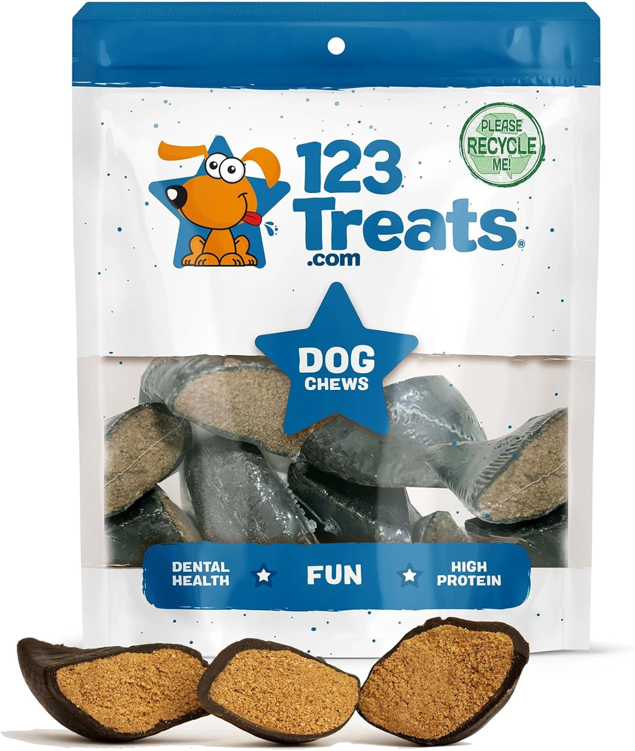 Filled Cow Hooves for Dogs – Delicious Cheese & Bacon Flavor Dog Treats (3 Count), Long-Lasting Natural Dog Chews, Stuffed Beef Hooves for All Breeds, Made from Premium Brazilian Cattle
