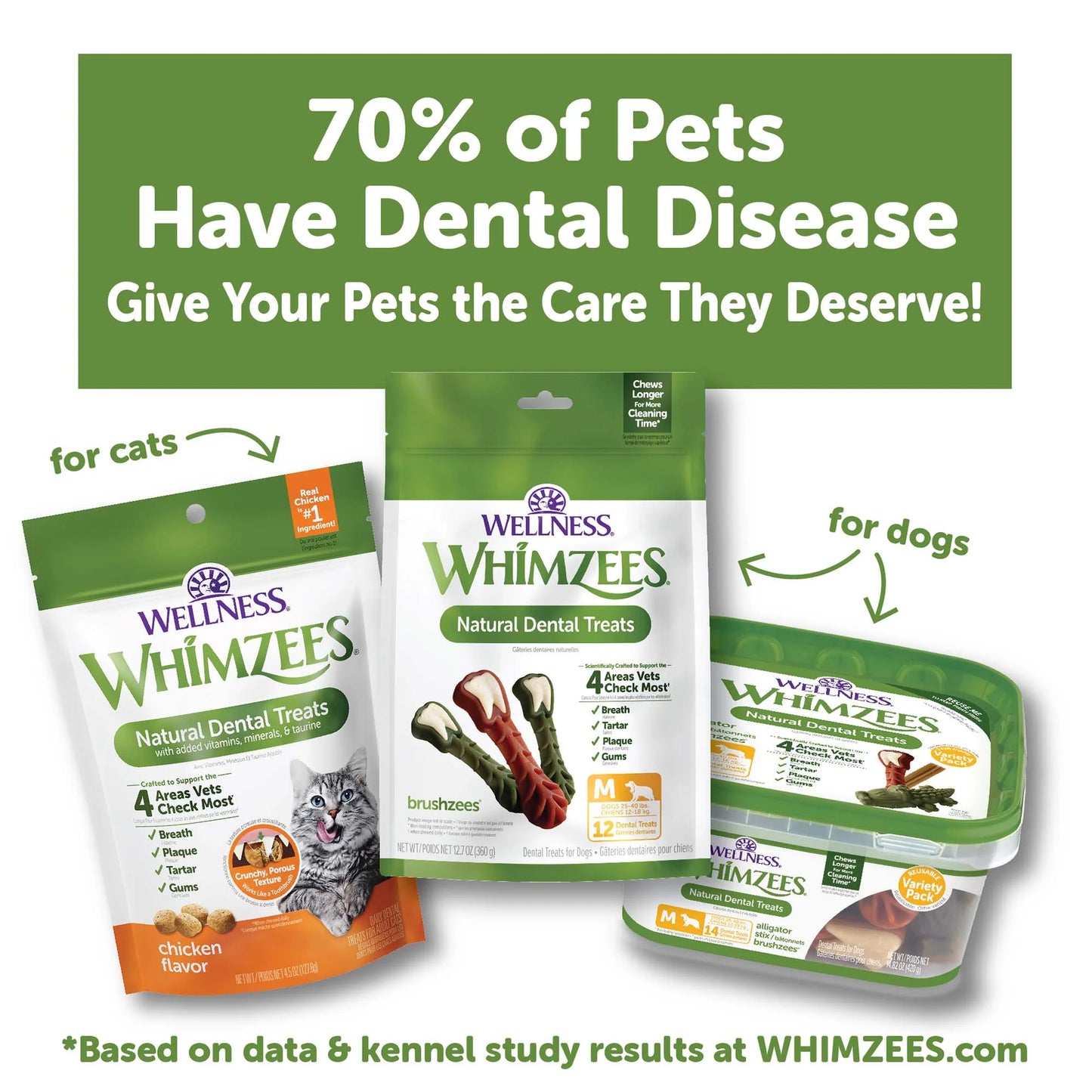 Wellness® ® Brushzees Natural Grain Free Dental Chews for Dogs, Small Breed, 24 Count
