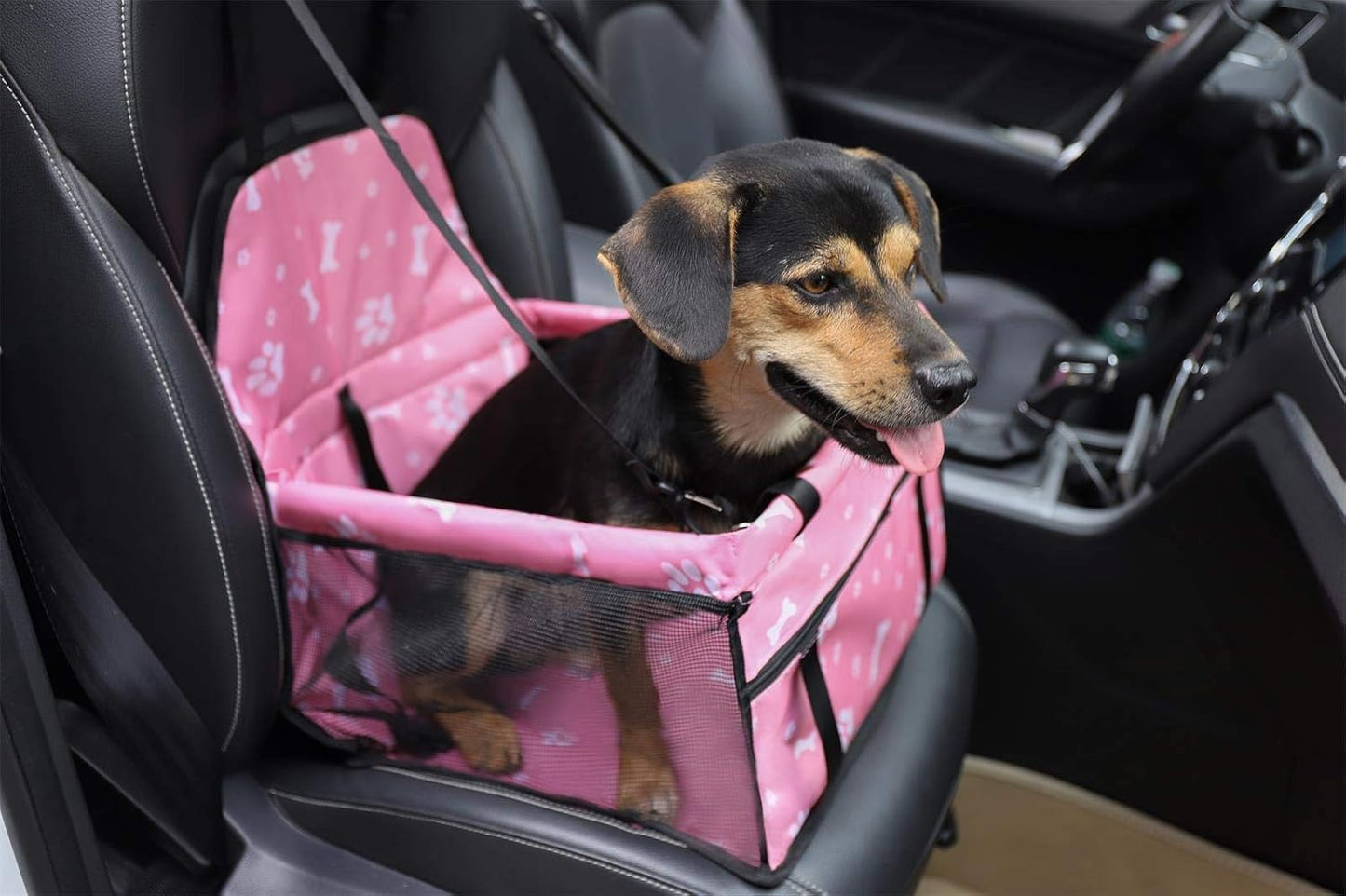 Pet Dog Car Booster Seat Carrier,Portable Foldable Carrier with Seat Belt for Dog Cat up to 30Lbs …
