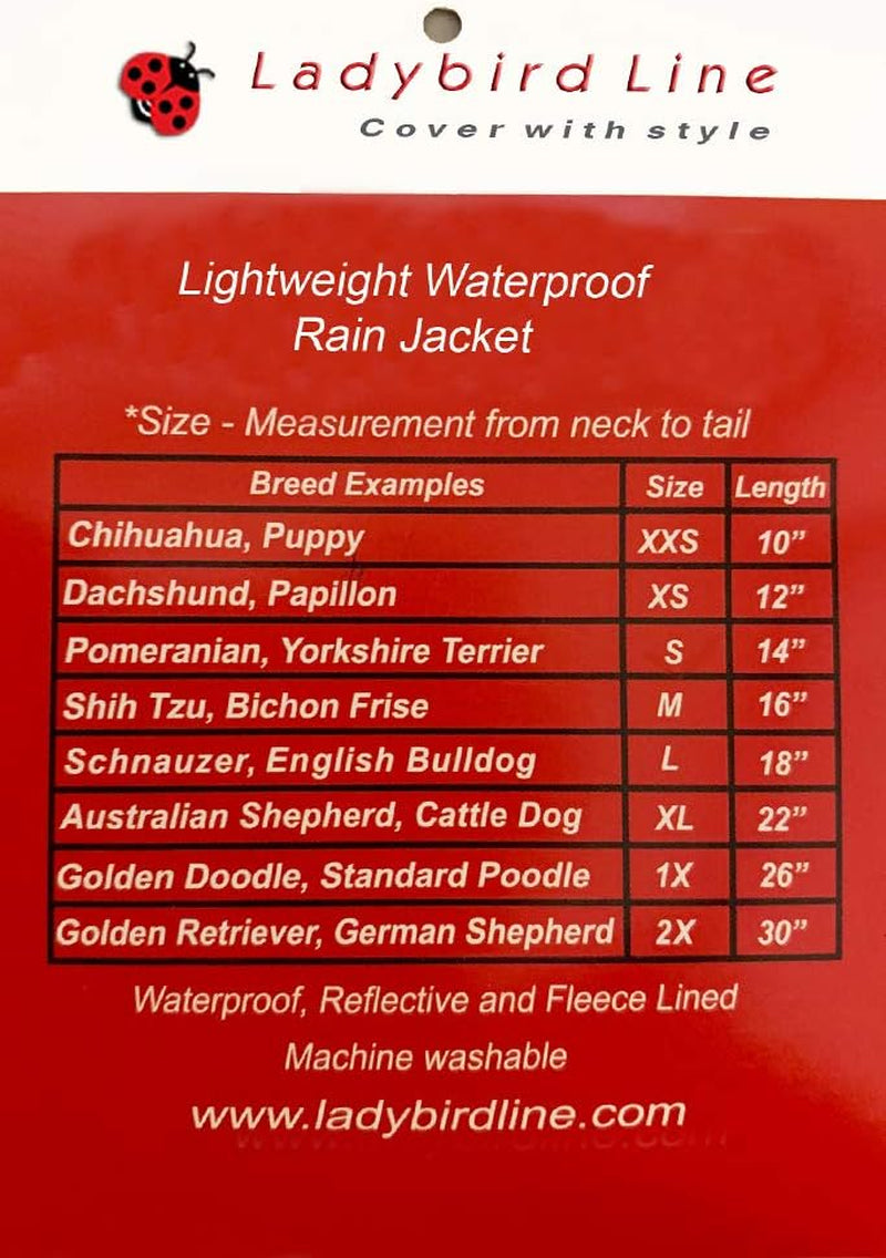 110-XS (Blue) Dog Raincoat, Adjustable Rain Jacket with Double Layer and Fleece Lining for Dogs & Puppies, Waterproof Dog Rain Coat, Poncho with Reflective Rim and Storage Pocket