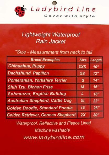 110-XS (Blue) Dog Raincoat, Adjustable Rain Jacket with Double Layer and Fleece Lining for Dogs & Puppies, Waterproof Dog Rain Coat, Poncho with Reflective Rim and Storage Pocket