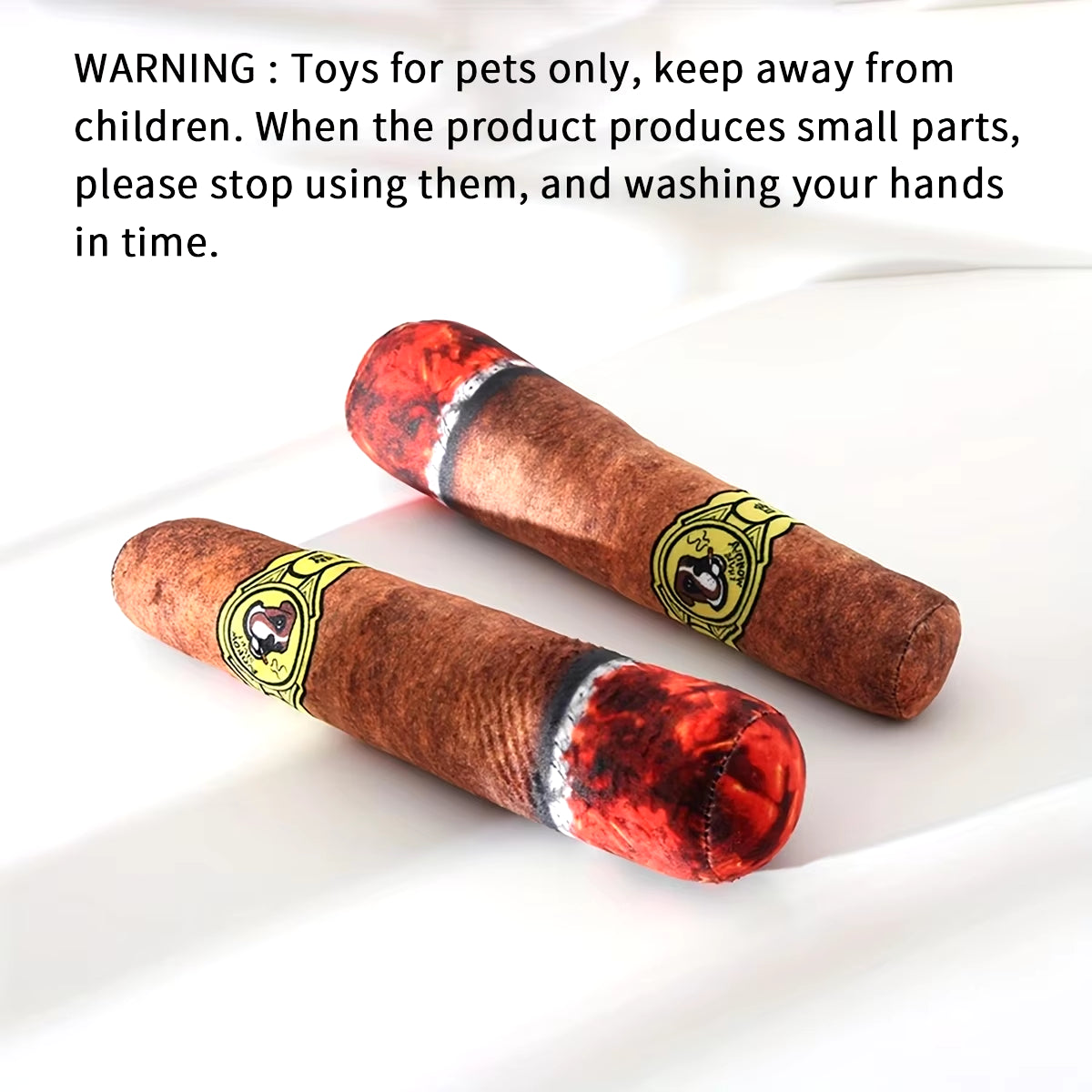 1Pc- Simulation Cigar Toy for Pets to Chew Their Molars to Relieve Boredom