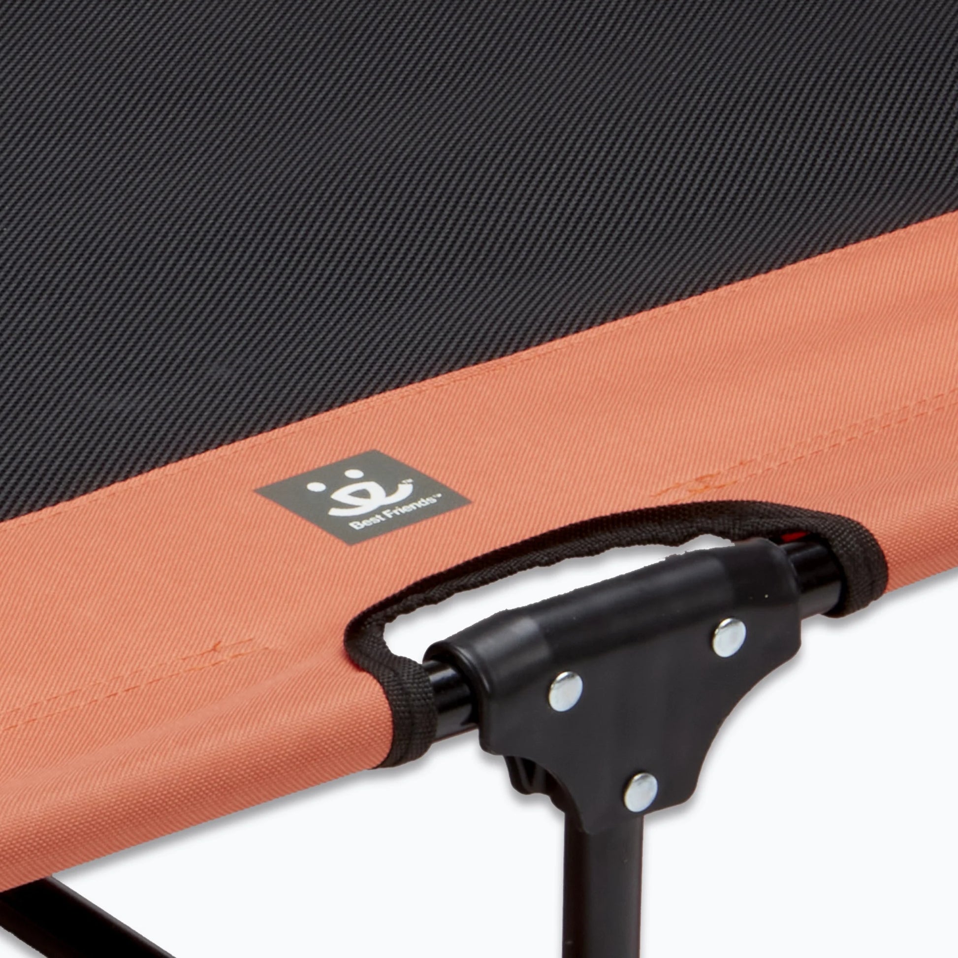 Best Friends Folding Dog Cot Mesh Center for Ventilation with Foldable Legs for Easy Travel - for Pet up to 50 Lbs - Orange & Gray, Dimensions